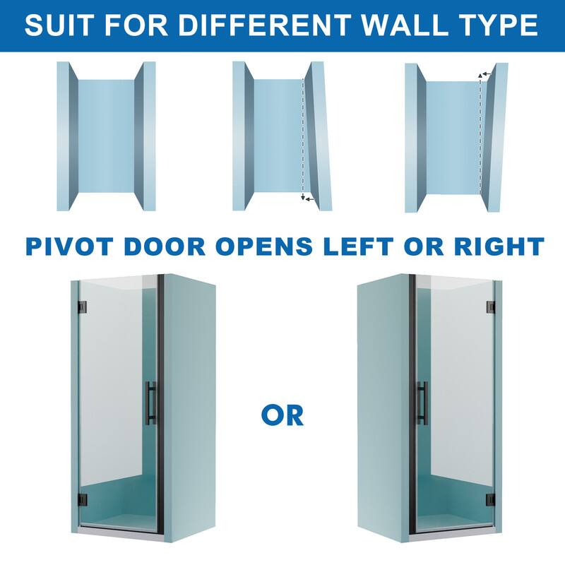 SUIT FOR DIFFERENT WALL TYPE

PIVOT DOOR OPENS LEFT OR RIGHT