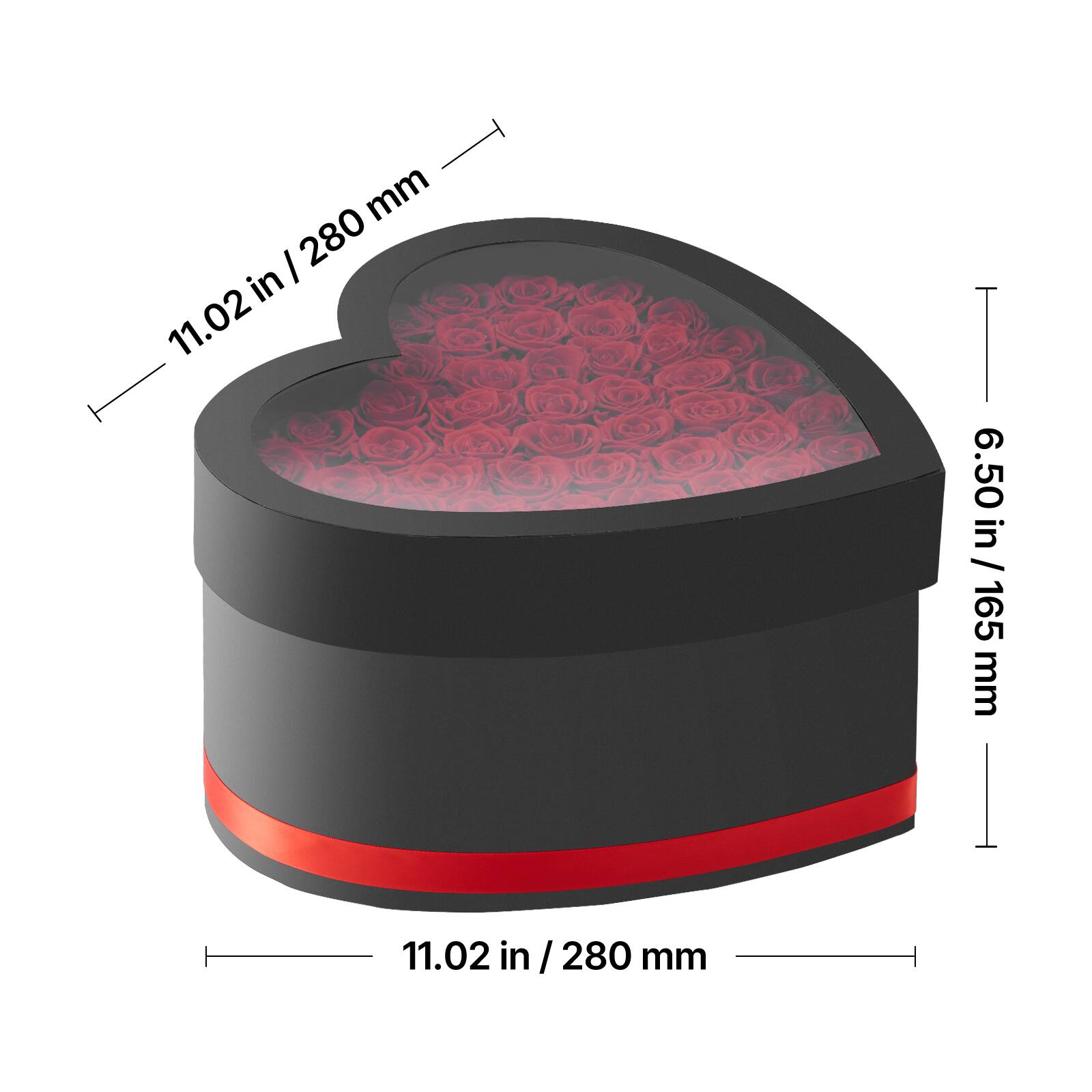 - Height: 11.02 in / 280 mm
- Diameter: 11.02 in / 280 mm
- Depth: 6.50 in / 165 mm