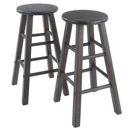FurniFact - 2-PC Counter Stool Set - Oyster Gray