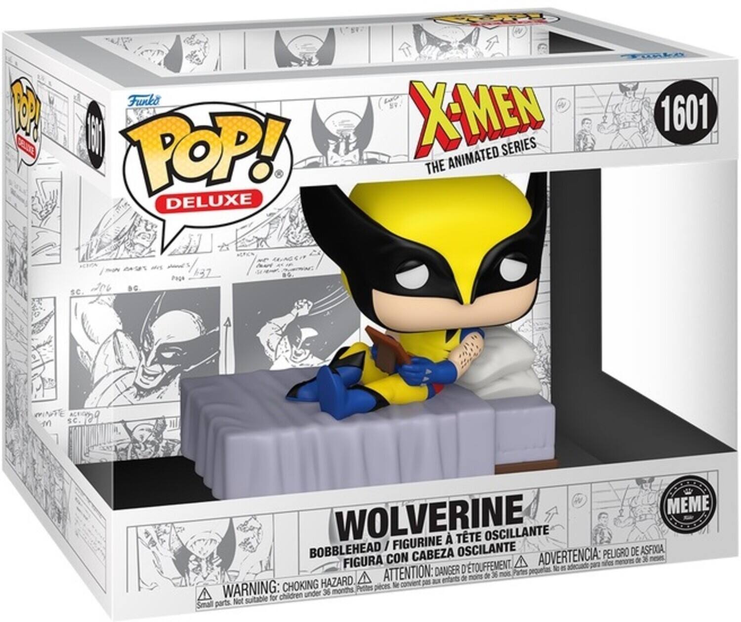 POP!  
Funko POP! 1601 DELUXE  
X-MEN ANIMATED SERIES THE  
1601  
SC  
SC  
37  
NE  
m  
SC.  
MEME WOLVERINE TTE OSCILLANTE / FIGURINE OSCILANTE ASFIXIA. BOBBLEHEAD CON CABEZA ADVERTENCIA: PELIGRO DE FIGURA menores de 36 ETOUFFEMENT. sides ATTENTION: DANGER D HAZARD de WARNING: CHOKING children under 36 Not suitable for Small parts.