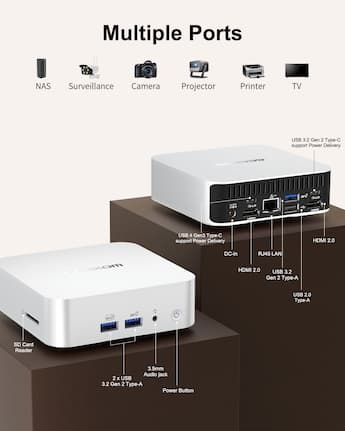 GEEKOM A7 Mini PC, Ryzen 9 7940HS, 32GB DDR5 RAM, 2TB SSD, Radeon GEEKOM A7 Mini PC, Ryzen 9 7940HS, 32GB DDR5 RAM, 2TB SSD, Radeon