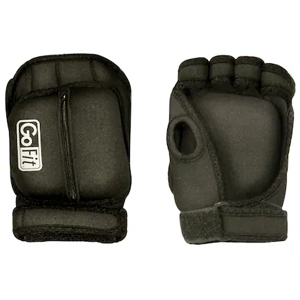 Front. GoFit - Weighted Aerobic Gloves - Black.