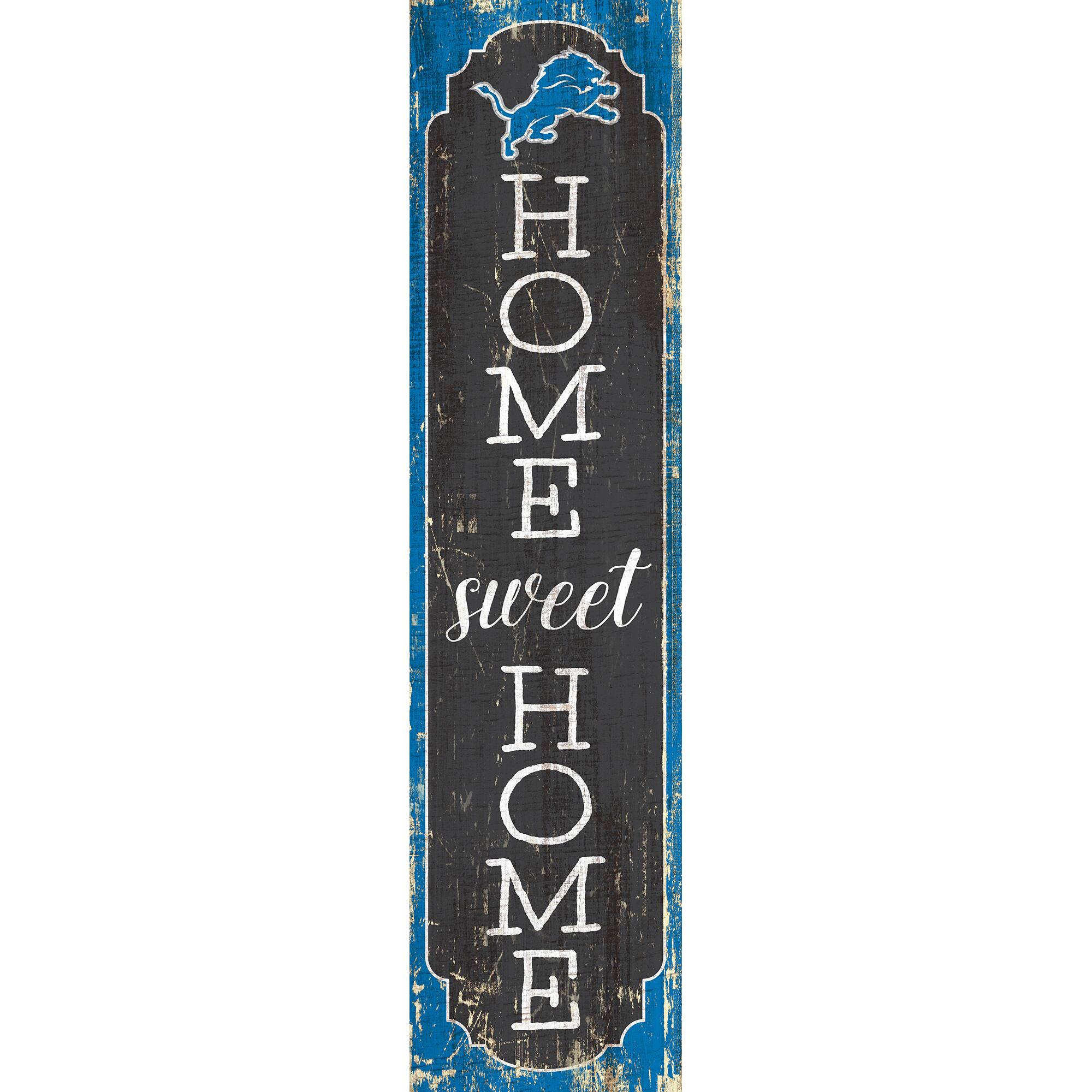 Detroit Lions 24" Home Sweet Home Leaner Sign