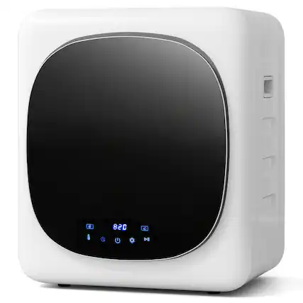 Front. Costway - Costway 1.5 cu.ft Compact Drying Machine with Stainless Steel Tub & LED Touch Panel - White.