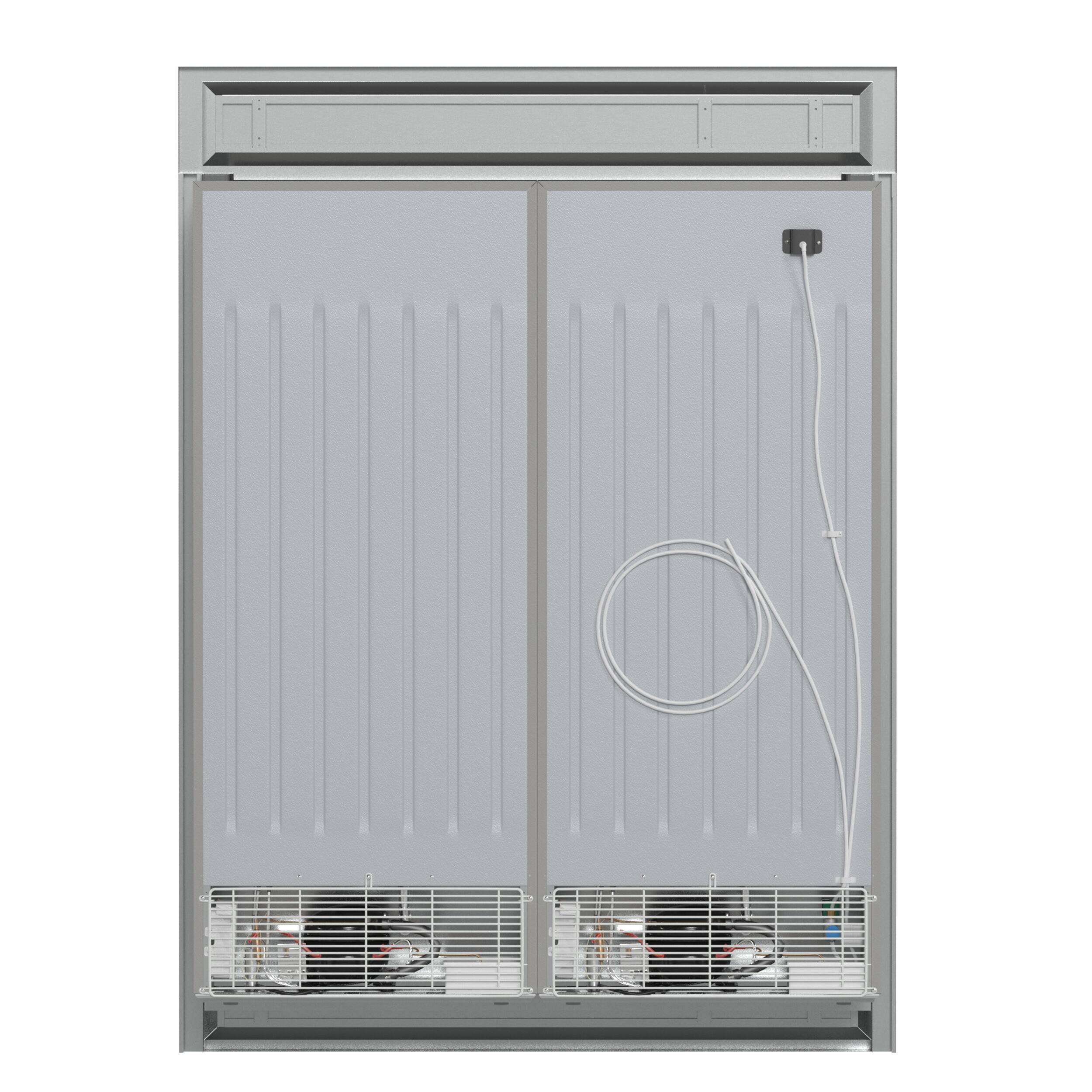 Back. Forno Appliances - 60 in. Wide Fortezza 28 Cu. Ft. Side-by-Side Convertible Refrigerator/Freezer with Trim Kit - Stainless steel.
