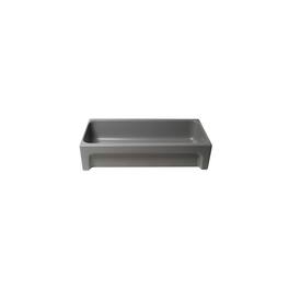 Alfi - 36" Grey Matte Above Mount Fireclay Bathroom Trough Sink - Gray