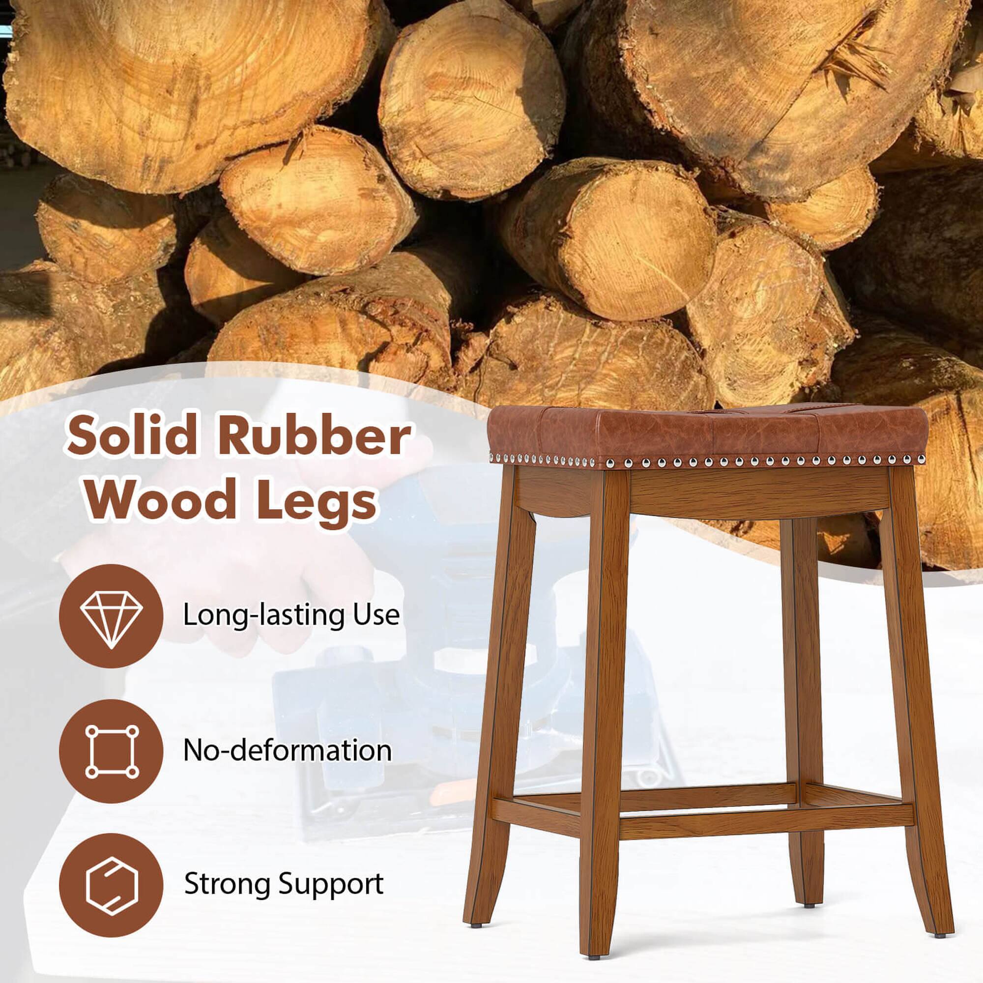 Solid Rubber Wood Legs: Long-lasting Use, No-deformation, Strong Support