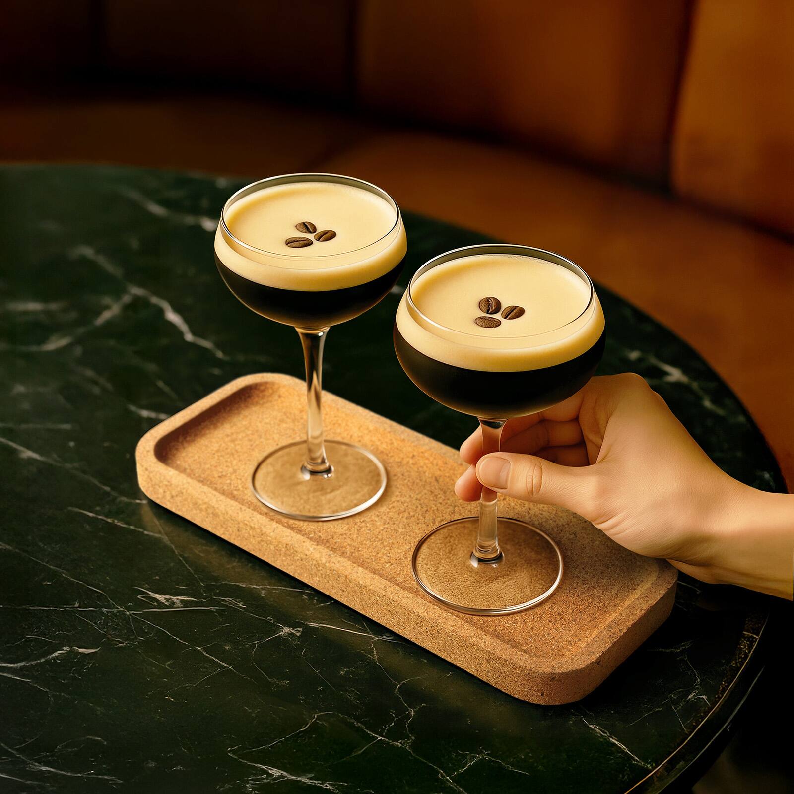 Alt View 2. Final Touch - Espresso Martini Set - 3 Pieces - 10 oz (300 ml) - Clear.