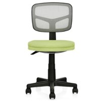 Costway - Armless Office Chair Adjustable Swivel Computer Mesh Desk Chair - Green - Front_Zoom