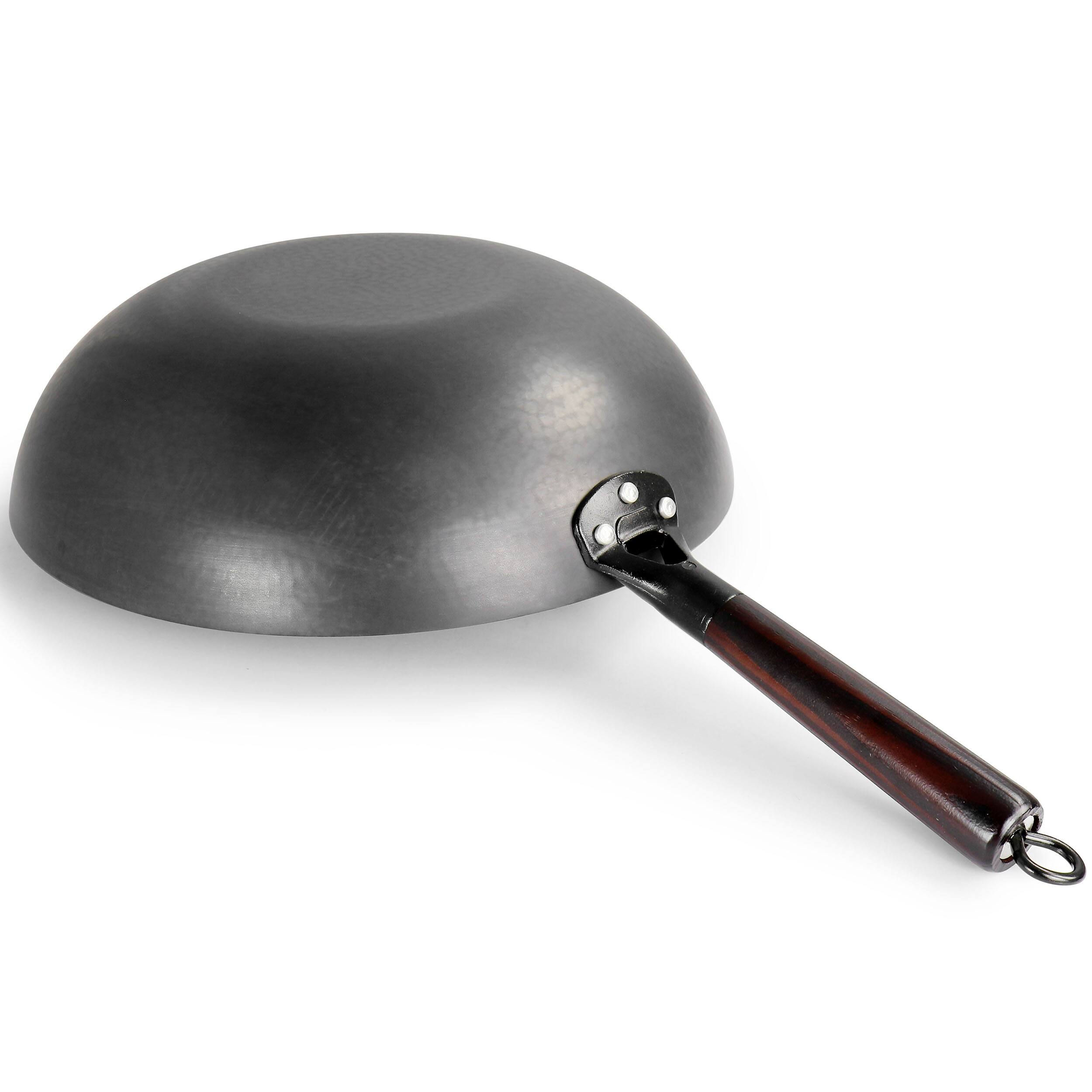 Alt View 2. Gibson - Gibson Home Hammered 13 Inch Heavy Gauge Carbon Steel Wok in Black - Black.