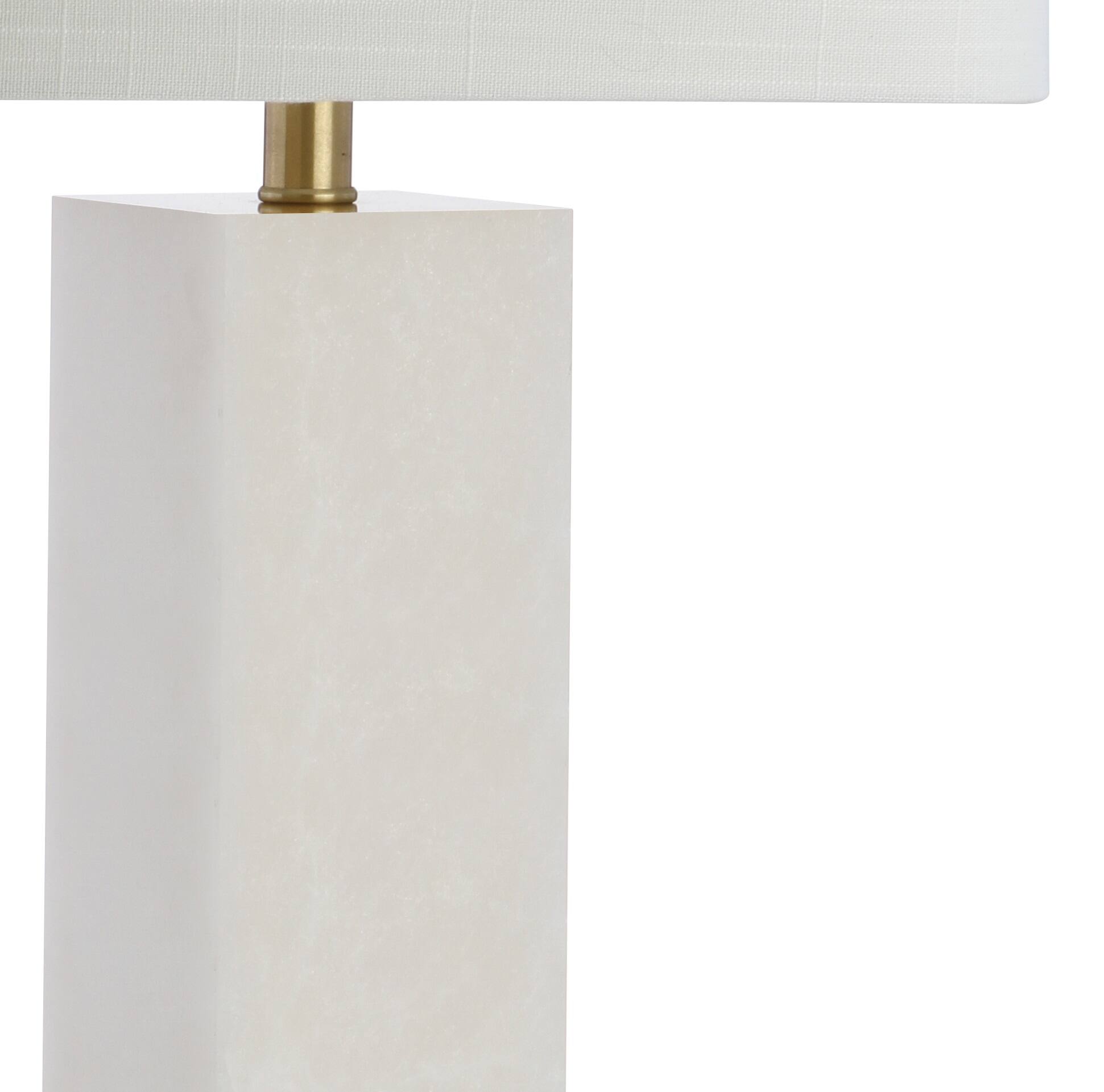 Alt View 4. Jonathan Y - Jeffrey 29" Metal/Marble LED Table Lamp, Brass Gold/White - Brass Gold/White.