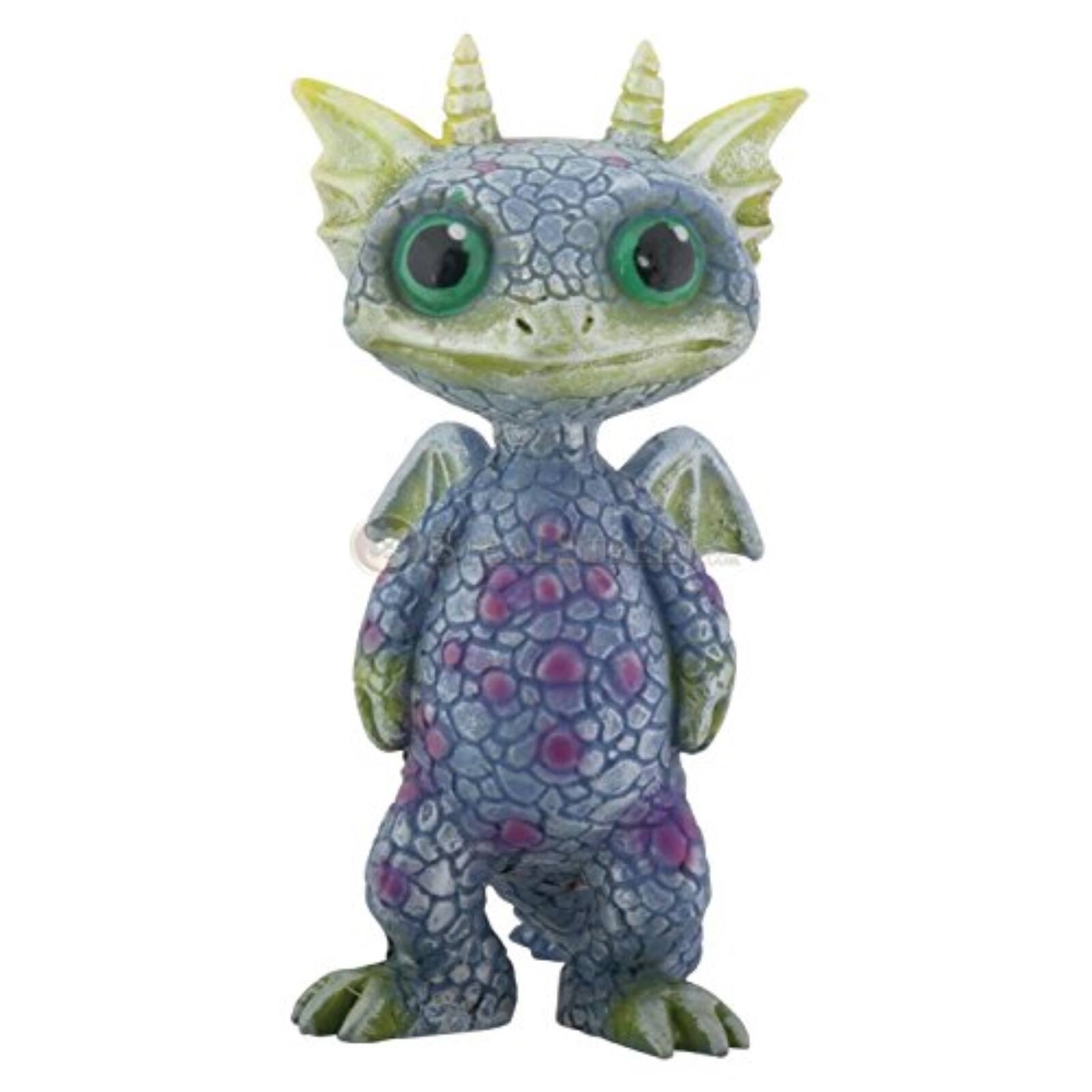Front. Pacific Trading - Mythical Green and Blue Standing Baby Dragon Fantasy Figurine 3.5 inch - Multicolor.
