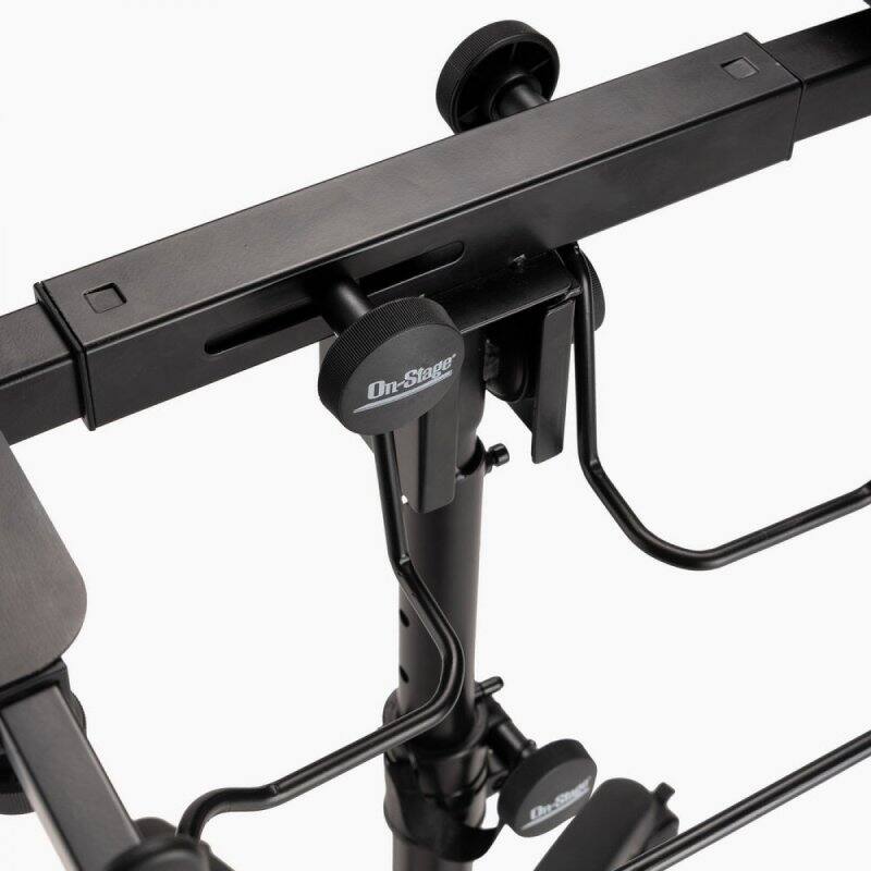 Alt View 4. On Stage Stands - On-Stage MIX-400 V2 Mobile Mixer Stand: Rolling platform for mixers, laptops, controllers. Height adjustable (28"-38"), - Black.
