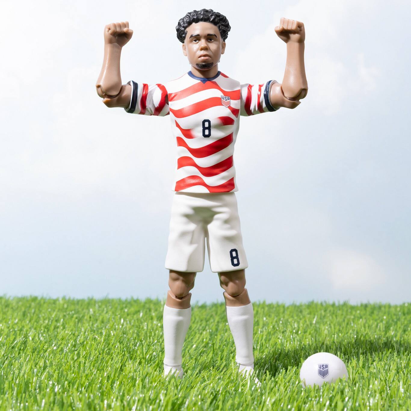 Alt View 2. Banbo Toys - Banbo Toys SOCKERS 2026 USMNT Weston McKennie (Home Jersey) 8" Collectible Soccer Action Figure.