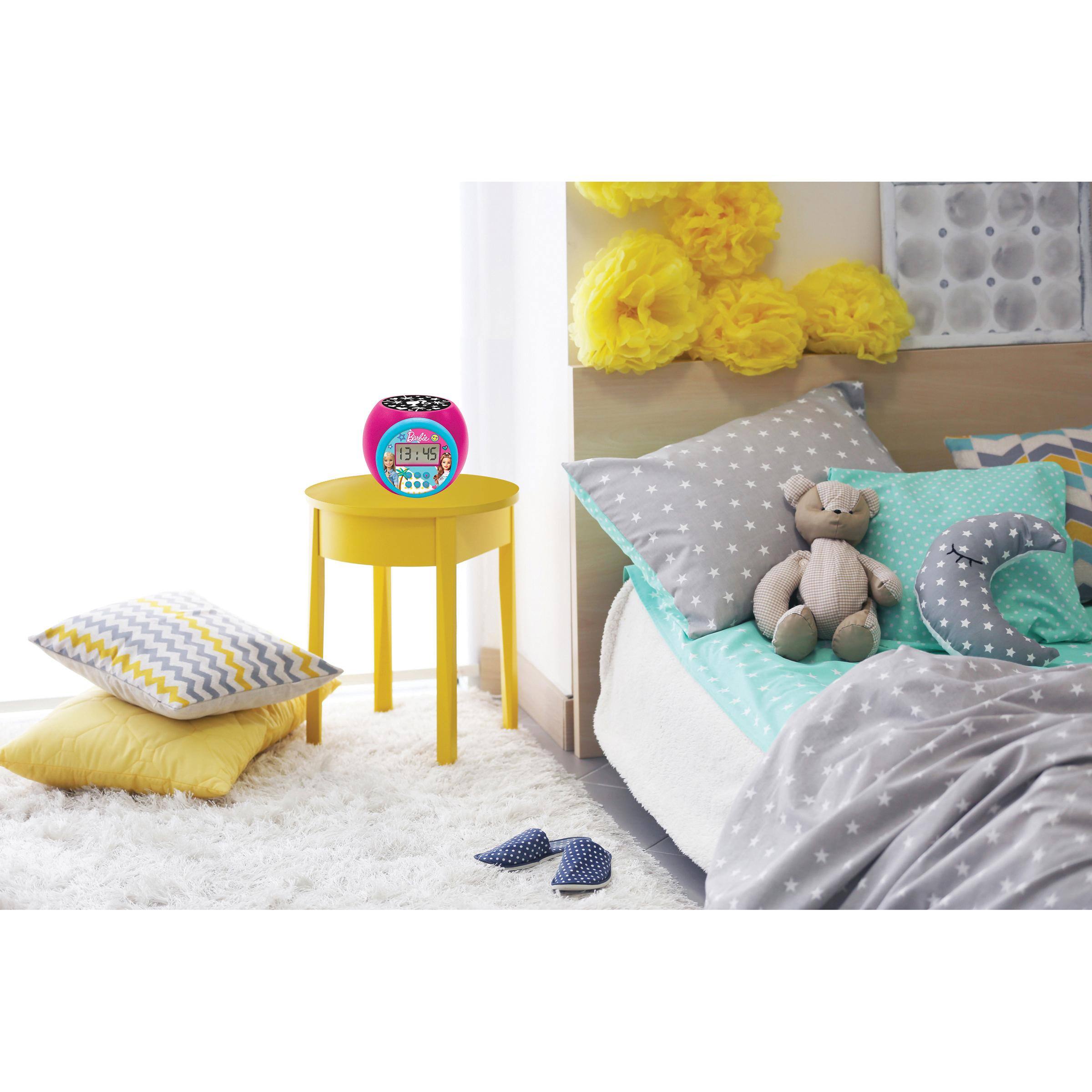Alt View 4. Lexibook - Barbie Projector Alarm Clock with Timer - PINK.