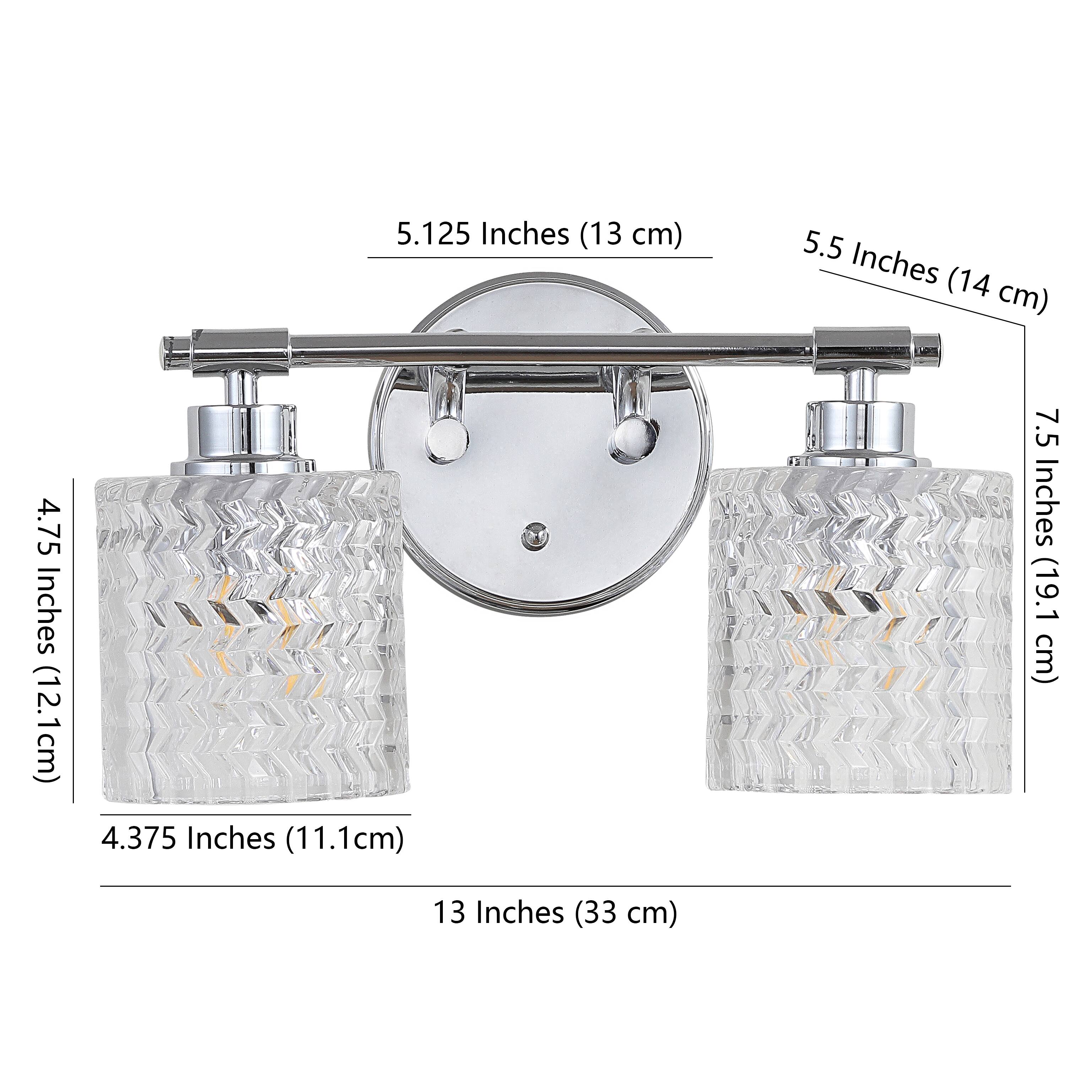 5.125 Inches (13 cm)  
5.5 Inches (14 cm)  
4.75 Inches (12.1 cm)  
4.375 Inches (11.1 cm)  
7.5 Inches (19.1 cm)  
13 Inches (33 cm)