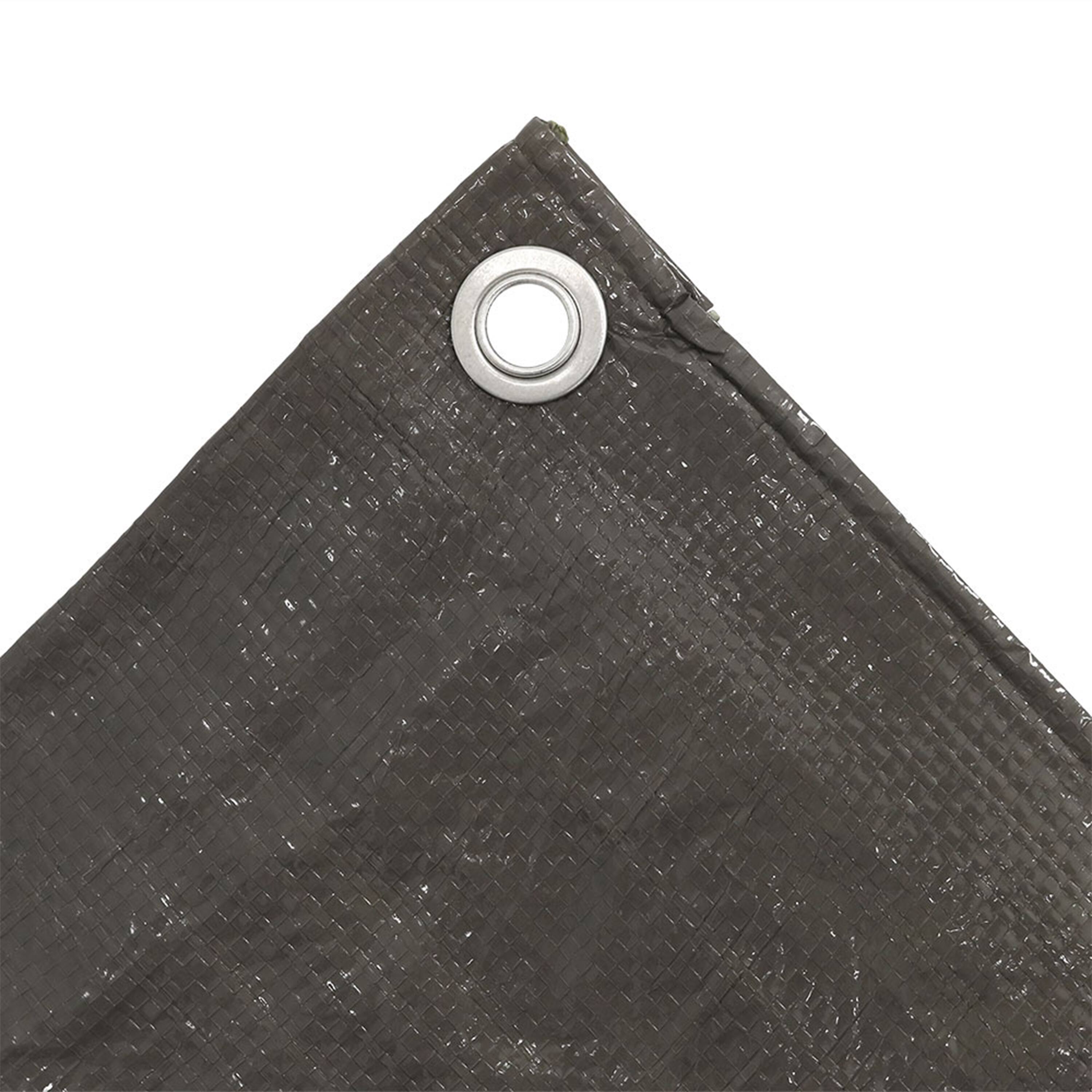 Alt View 3. Sunnydaze - Multi-Purpose Tarp - 12 ft x 16 ft - Set of 5 - Dark Gray.
