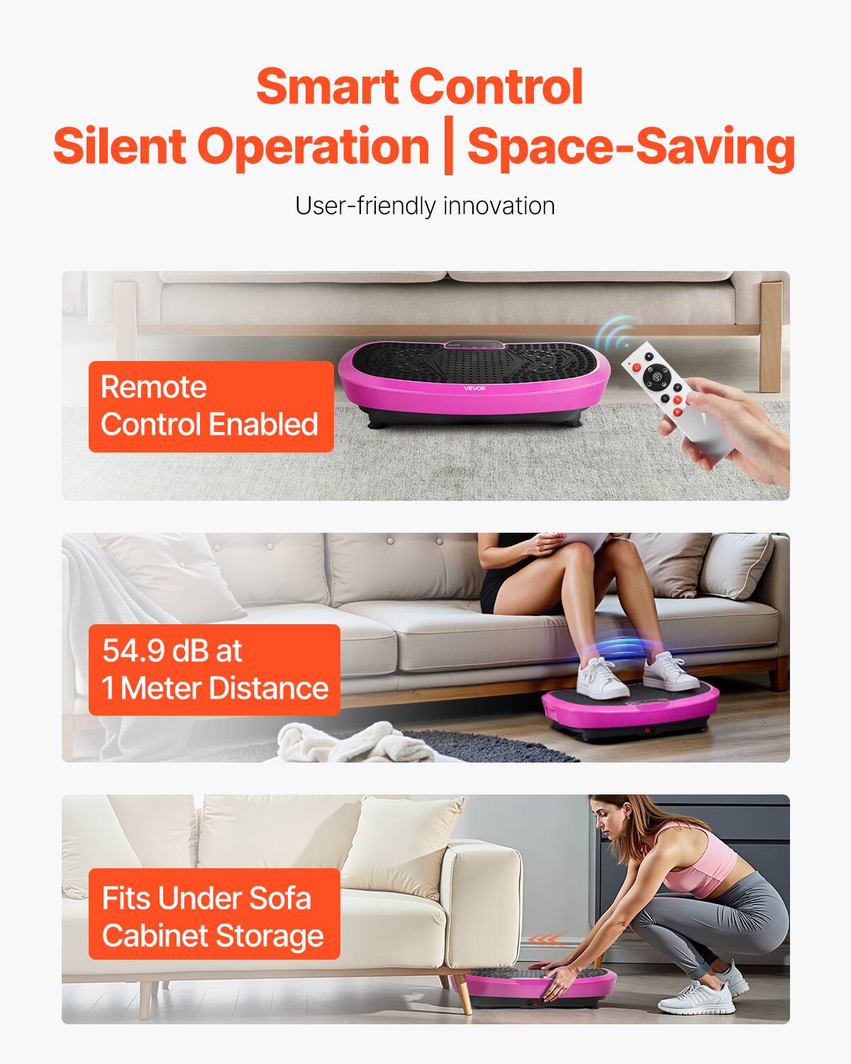 Smart Control  
Silent Operation | Space-Saving  
User-friendly innovation  

Remote Control Enabled  

54.9 dB at 1 Meter Distance  

Fits Under Sofa Cabinet Storage