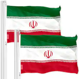 G128 - Iran Flag 3x5 ft 2-Pack 150D Printed Polyester - Assorted Colors