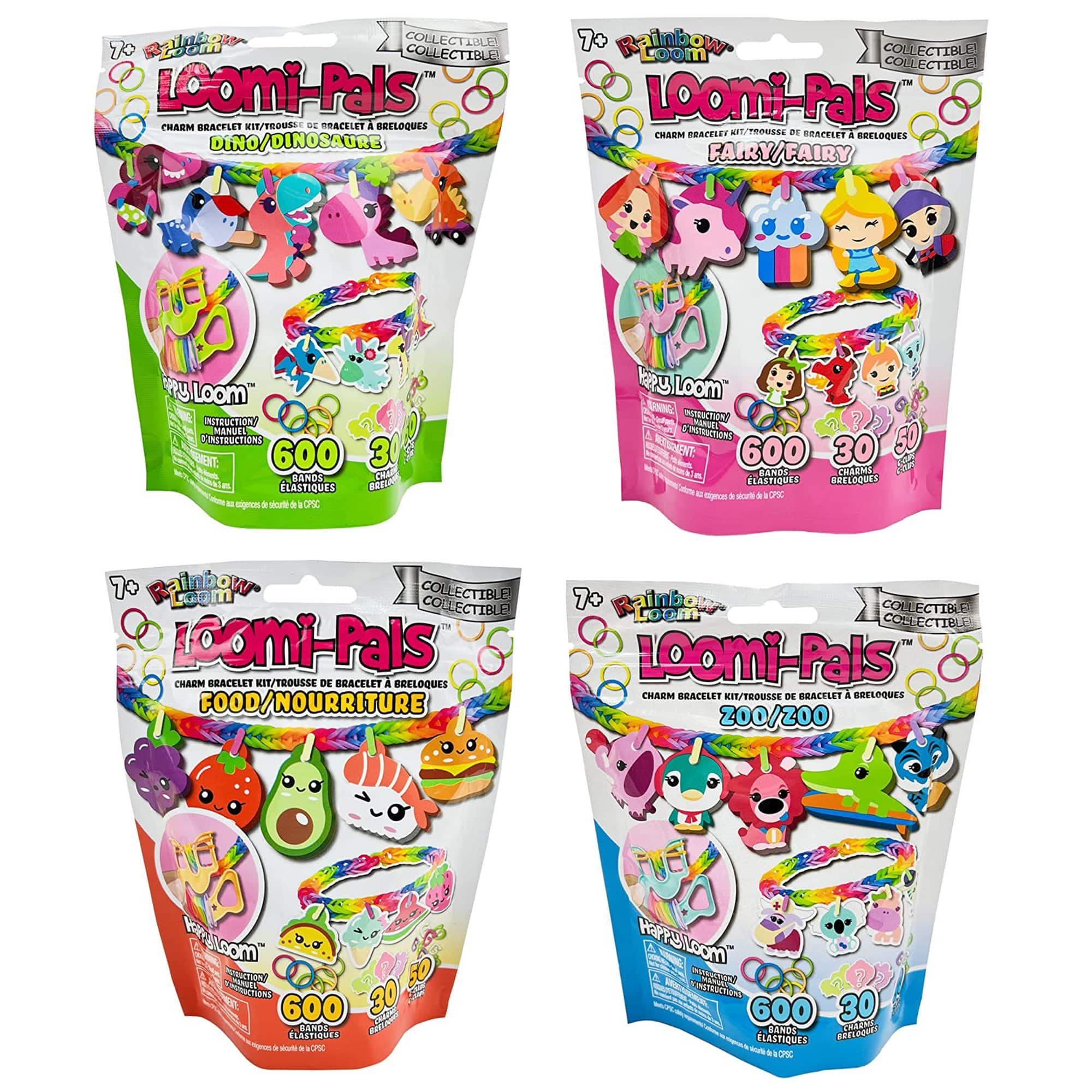 Choon's Design Rainbow Loom: Loomi-Pals Collectible 4 PK Bundle: Zoo ...