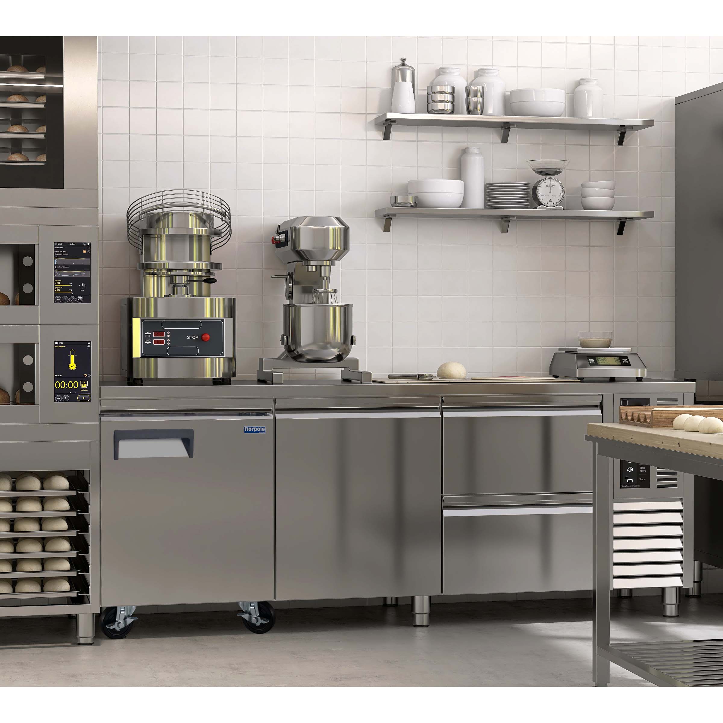 Alt View 9. Magic Chef - Commercial 27 in. 6 cu. ft. Under Counter Freezer in Stainless Steel - Stainless Steel.