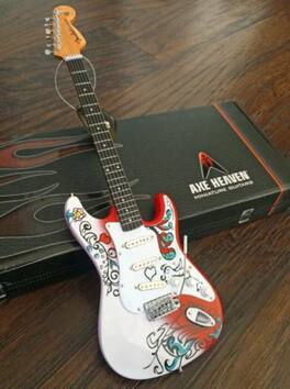Axe Heaven - Jimi Hendrix - Jimi Hendrix Fender Stratocaster Monterey Pop Festival Mini Guitar - Collectibles - Multicolor