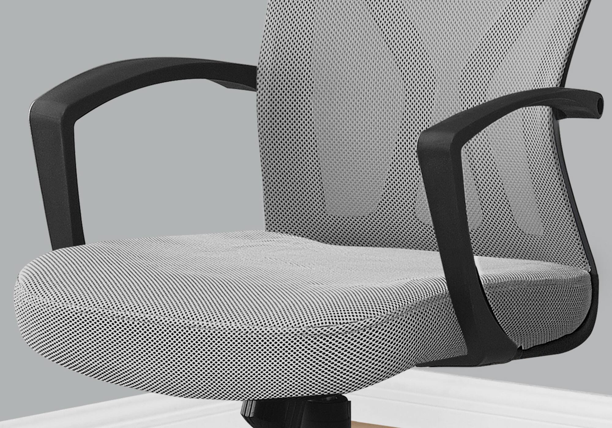 Alt View 1. TinyHomie - Grey Mesh Black Metal Contemporary Ergonomic Office Chair Adjustable Height - gray.