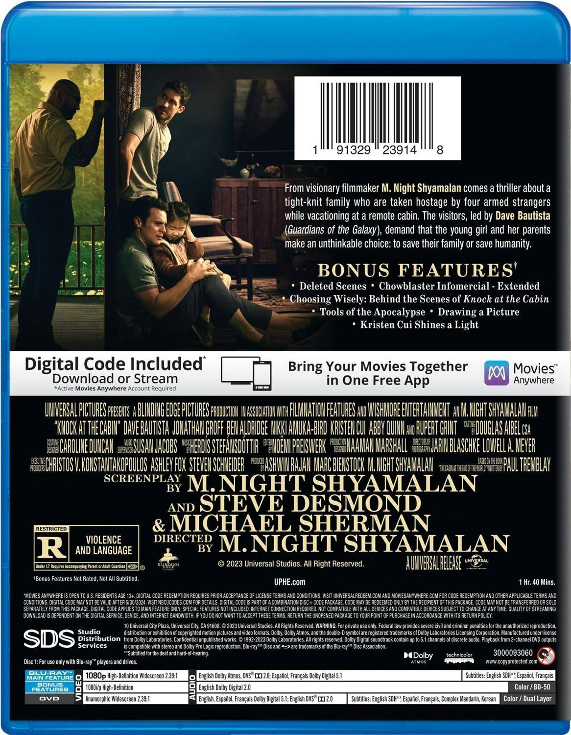 Back. Knock at the Cabin (with DVD) [Blu-ray].