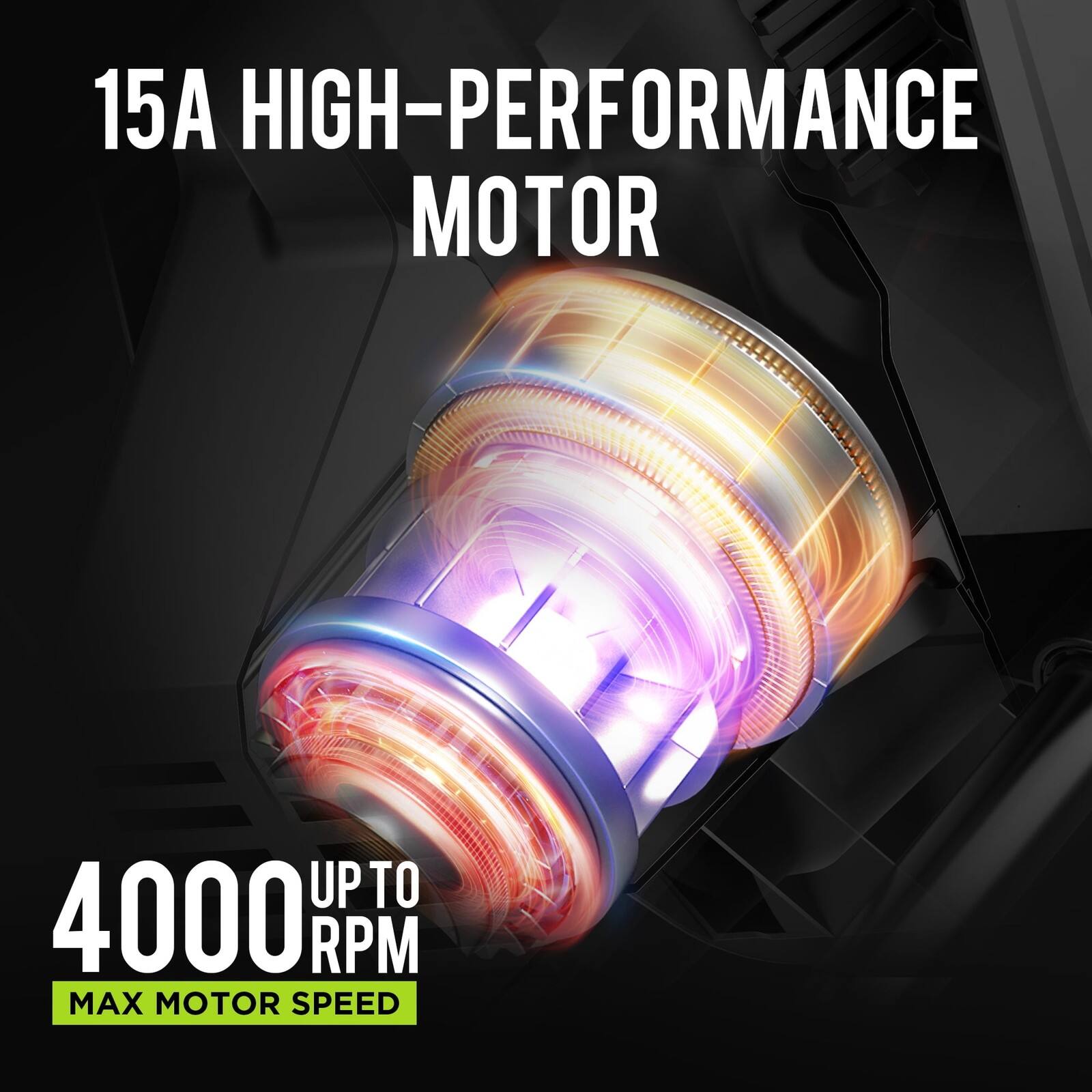 15A HIGH-PERFORMANCE MOTOR  
UP TO 4000 RPM MAX MOTOR SPEED