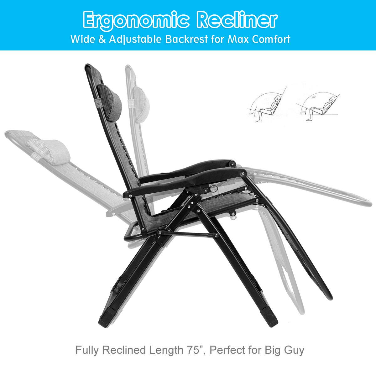 Ergonomic Recliner, Wide & Adjustable Backrest for Max Comfort, Fully Reclined Length 75", Perfect for Big Guy