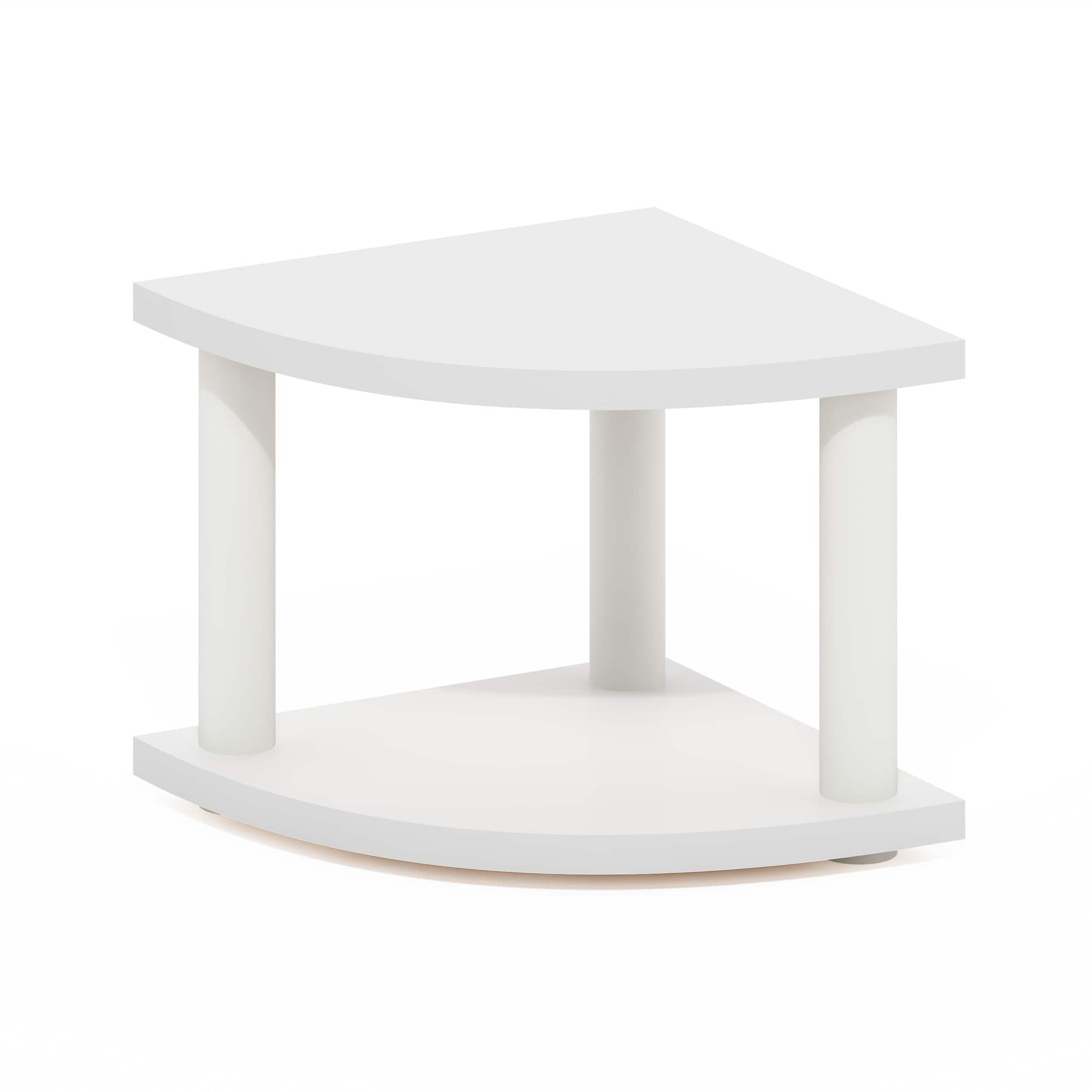 Furinno - Turn-N-Tube 2-Tier Corner Countertop Organizer Shelf - White