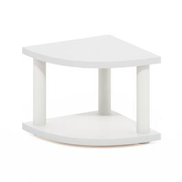 Furinno - Turn-N-Tube 2-Tier Corner Countertop Organizer Shelf - White