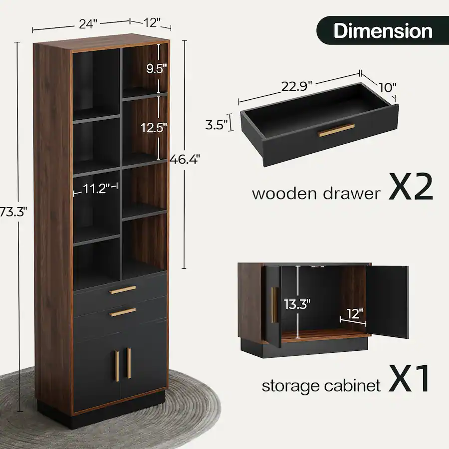 Bookcase Back Support ModernMate 73.3