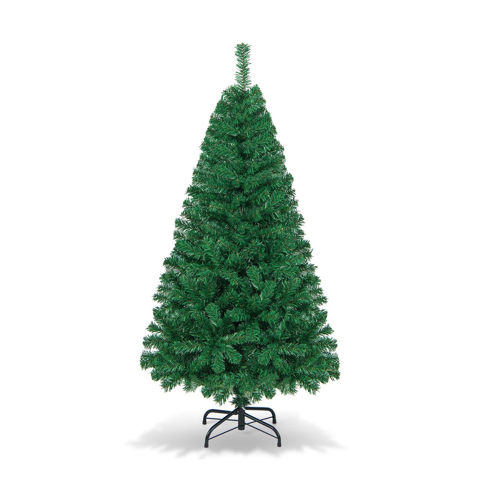 Ecooso - 5ft Artificial Christmas Tree PVC with Stable Metal Stand for Easy Holiday Decorating - Green