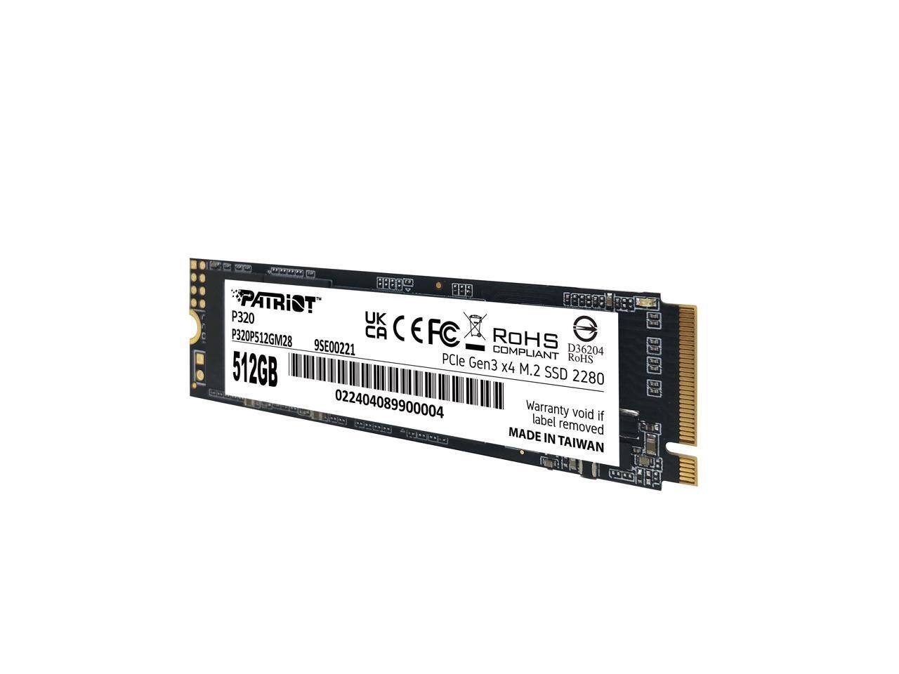 Patriot P320 M.2 2280 512GB PCI Express 3.0 x4 Internal Solid