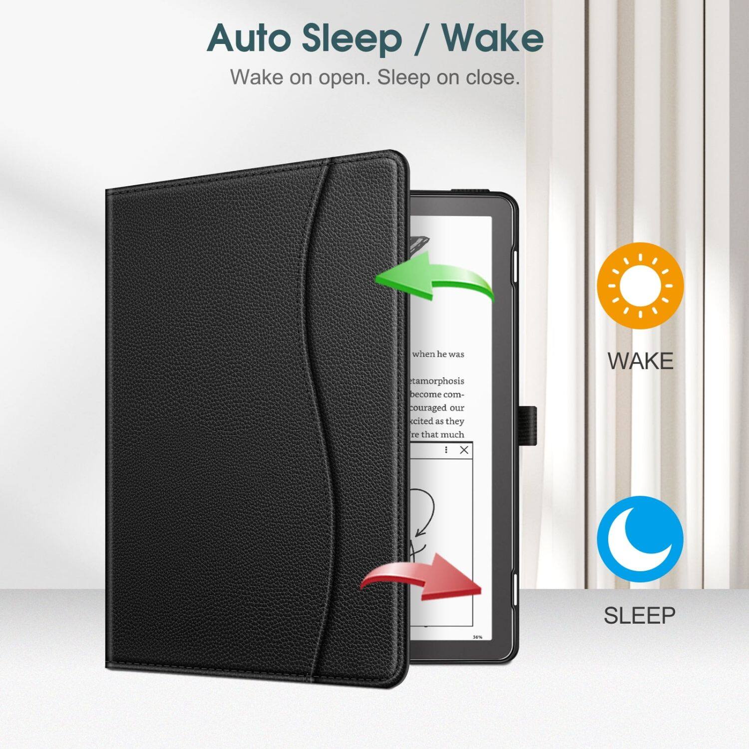 Auto Sleep / Wake  
Wake on open. Sleep on close.

WAKE  
SLEEP