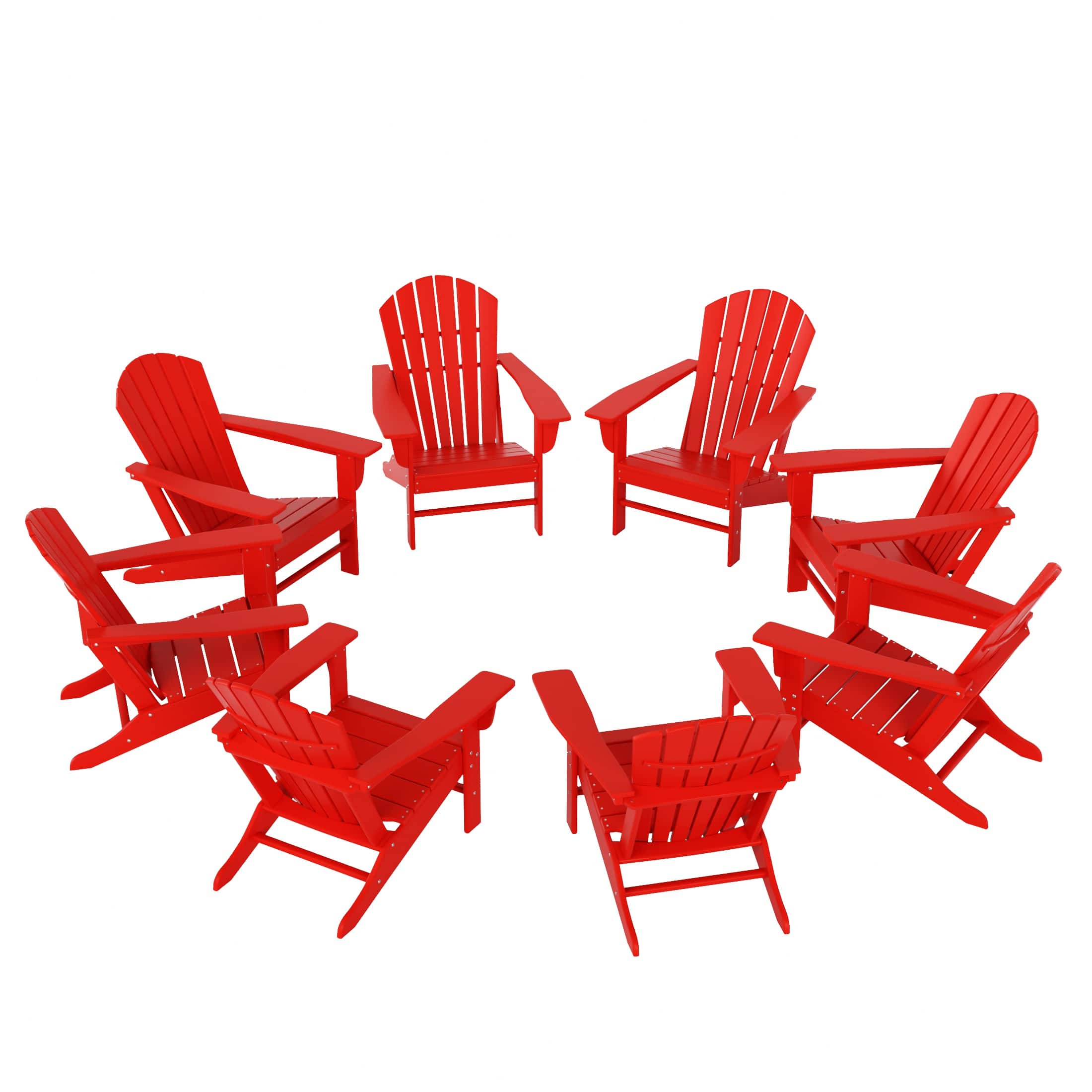 WestinTrends - Dylan Outdoor Adirondack Chair (Set of 8) - Red price history on PriceWatchPro