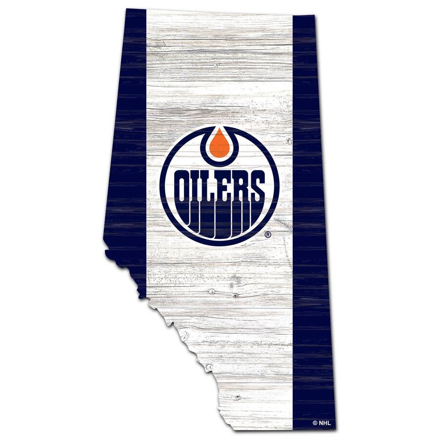 Fan Creations Edmonton Oilers 18'' x 18'' Flag Cutout Sign Multicolor ...