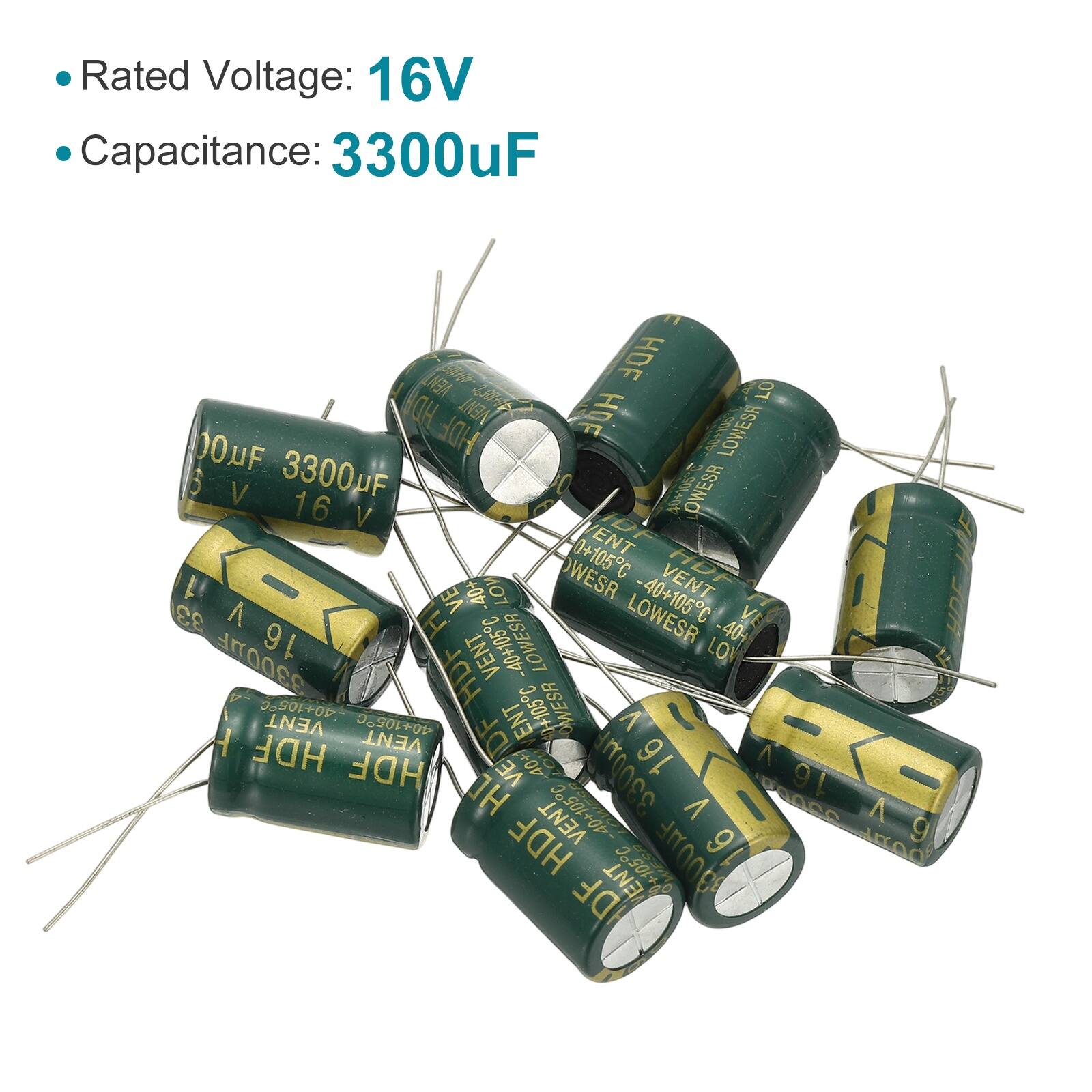 Rated Voltage: 16V  
Capacitance: 3300uF