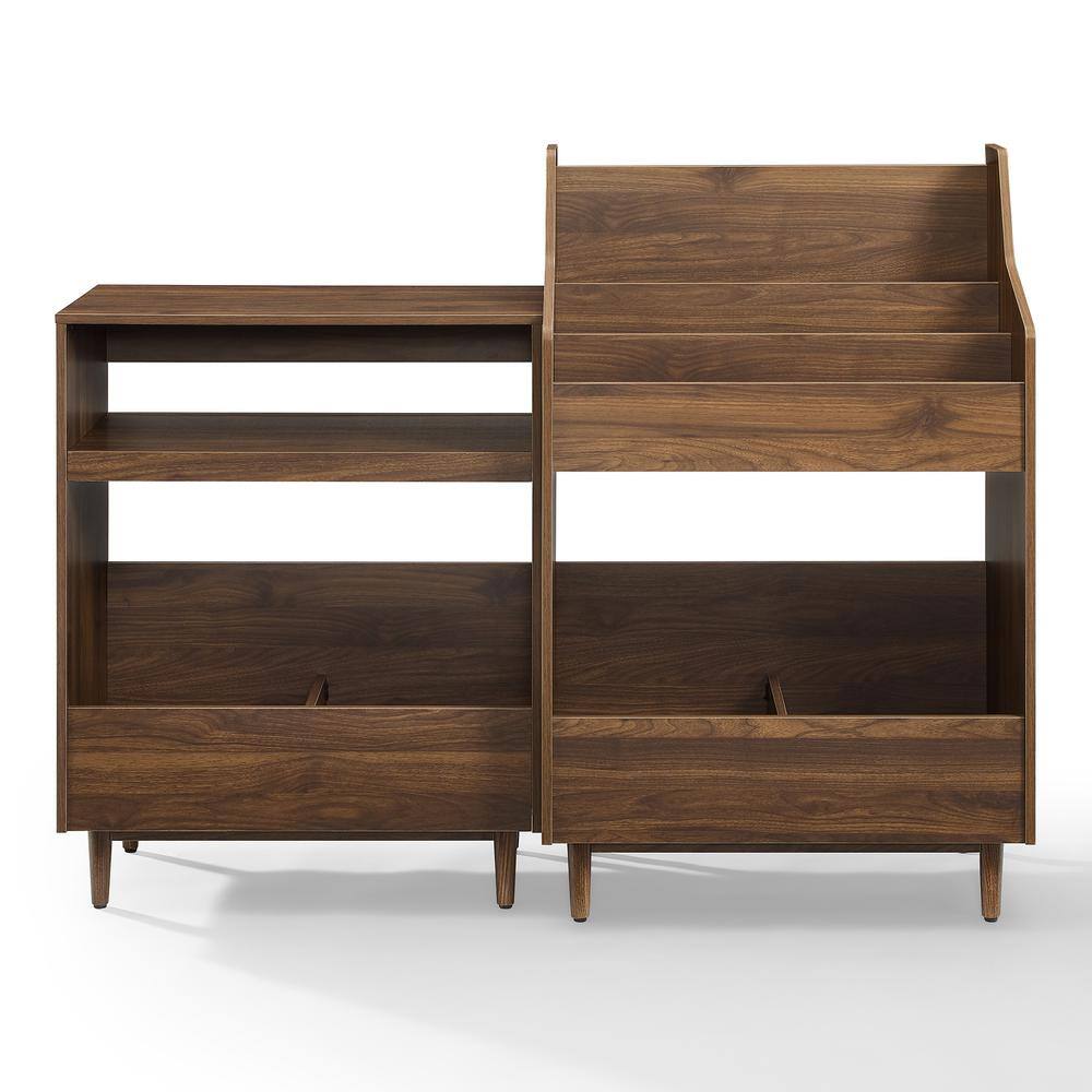 Alt View 1. Crosley Furniture - Liam 2-Pcs Record Player Stand And Vinyl Storage Set - Black.