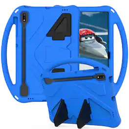 Dteck - For Samsung Galaxy Tab S10+/S9+/S9 FE+/S8+/S7+/S7 FE 12.4-inch Lightweight EVA Shockproof Handle Stand Kids Case Cover - Blue