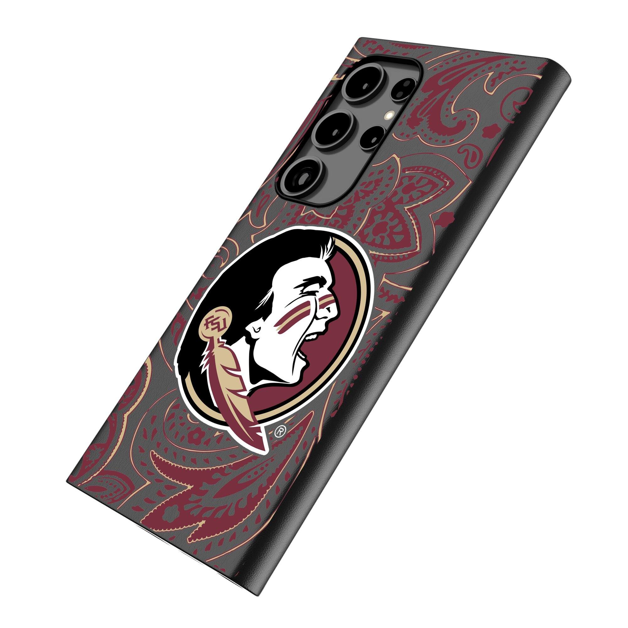 Alt View 1. Keyscaper - Florida State Seminoles Paisley Galaxy Magnetic Bump Case - S24 - Black.