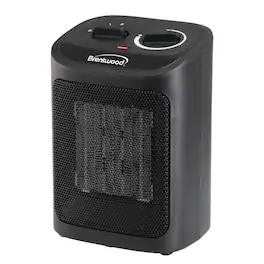 Brentwood - 1500W Portable Ceramic Space Heater and Fan, Model H-C1603BK - Black