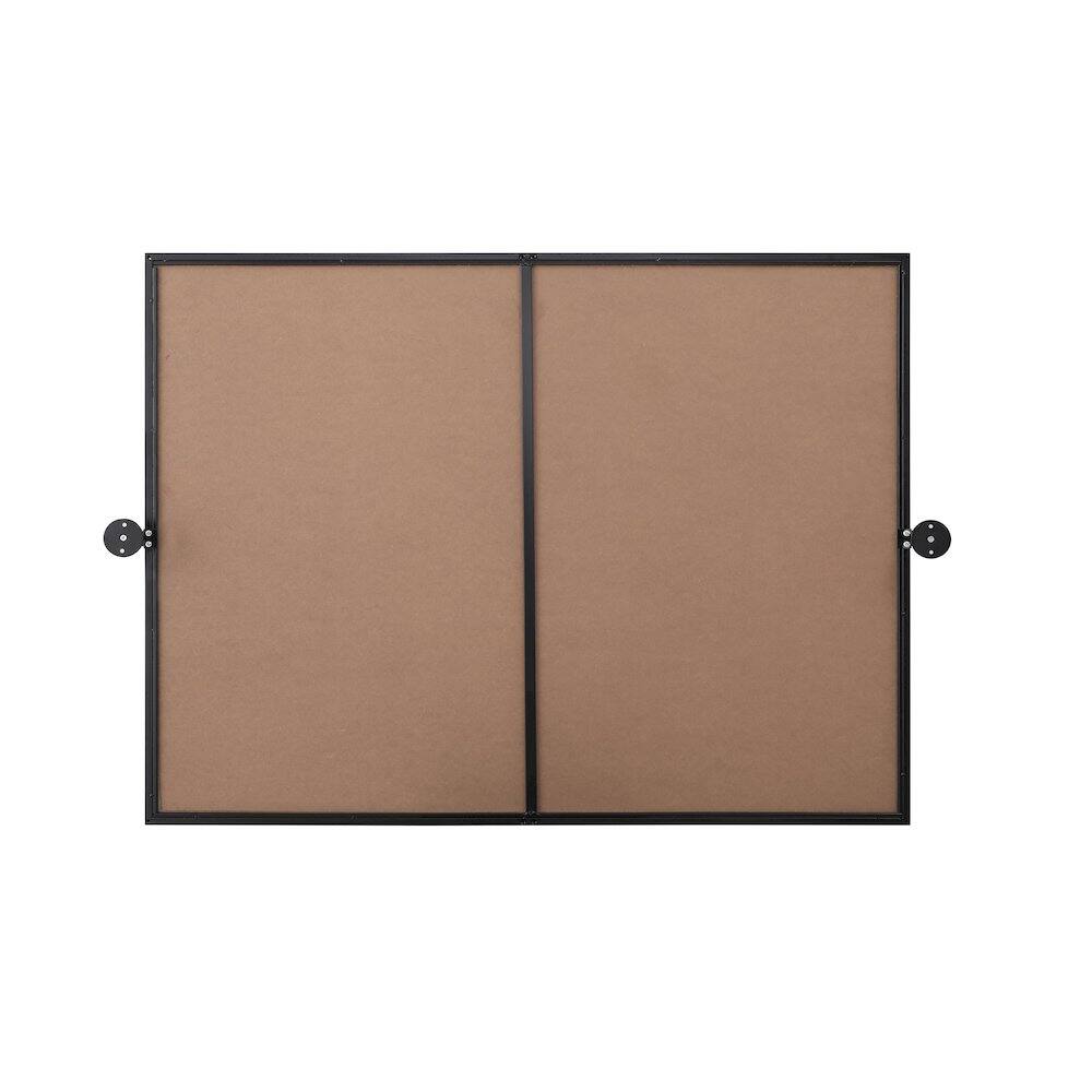 Angle. Elegant Kitchen and Bath - Amoura 40X30 Pivot Mirror In Black - Black.