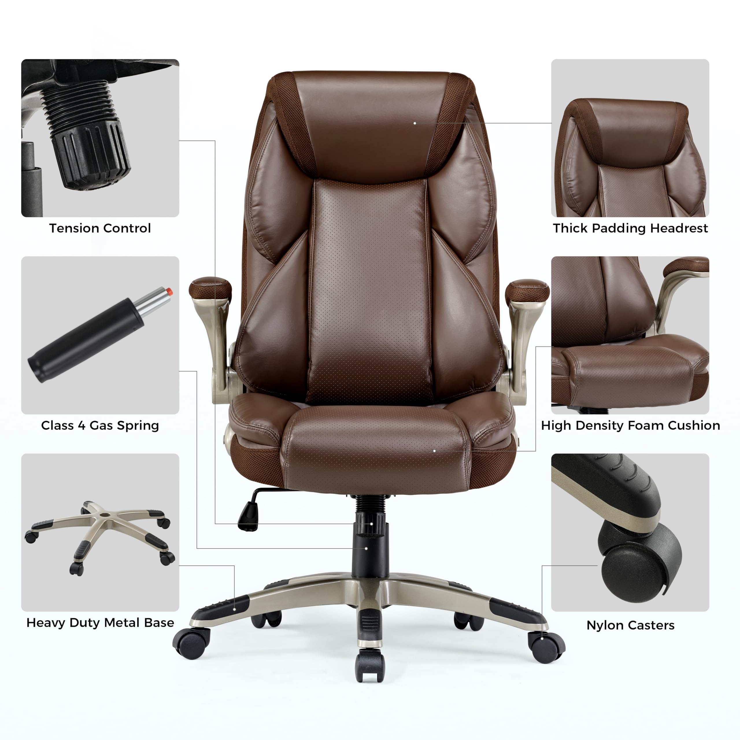 Eureka Ergonomic Ergonomic Office Chair Executive Chair PU Leather