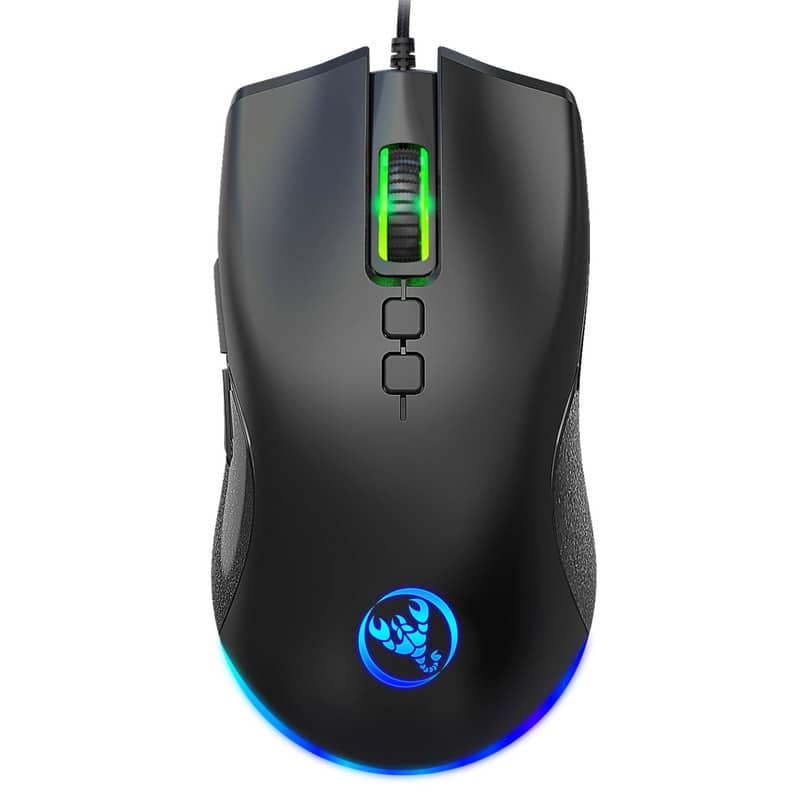 SKRAN - RGB Wired Gaming Mouse - 6400 DPI, 7 Programmable Keys,Easy-to-Use for Office, Gaming & Design - Wired - Black