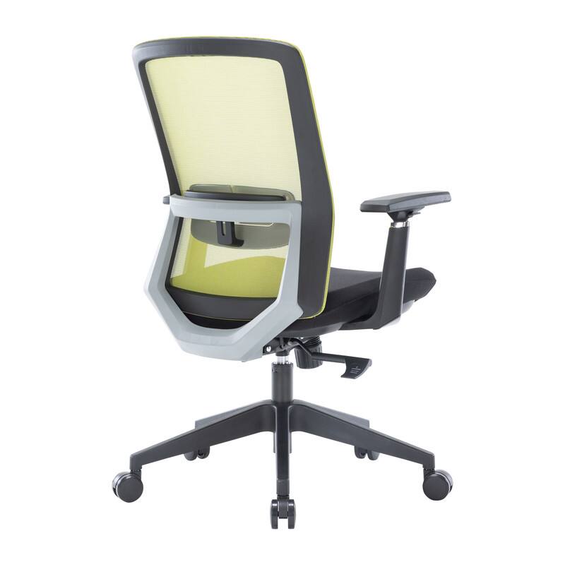 Alt View 5. LeisureMod - Ingram Mesh Office Desk Chair with Lumbar Support, Adjustable Arms & Swivel - Green.