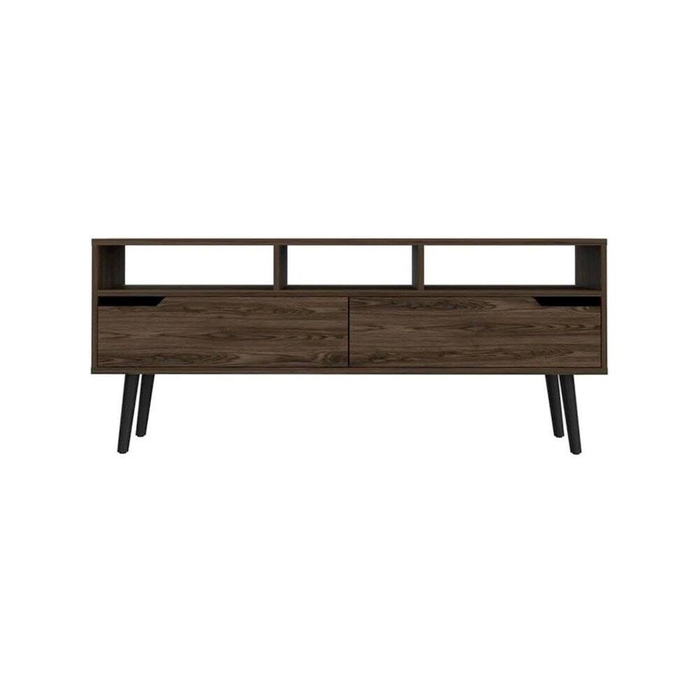 Alt View 1. TuHome - Oslo Tv Stand Dark Walnut MDF - Brown.