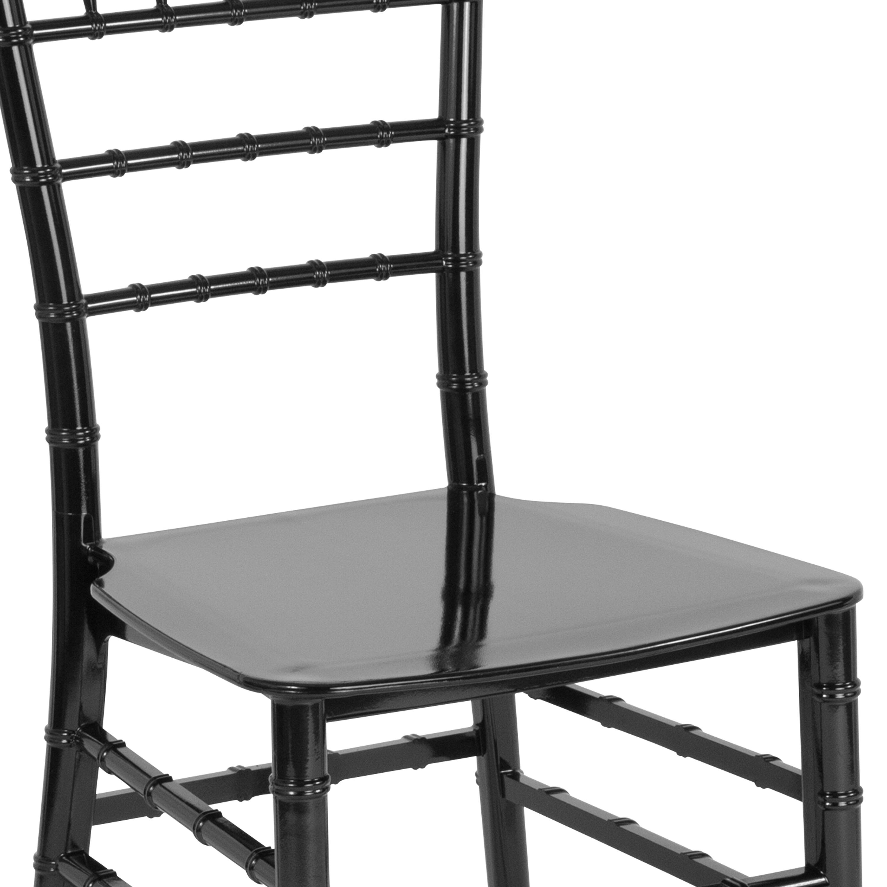Alt View 9. Emma + Oliver - Resin Stacking Dining Chiavari Chair - Black.