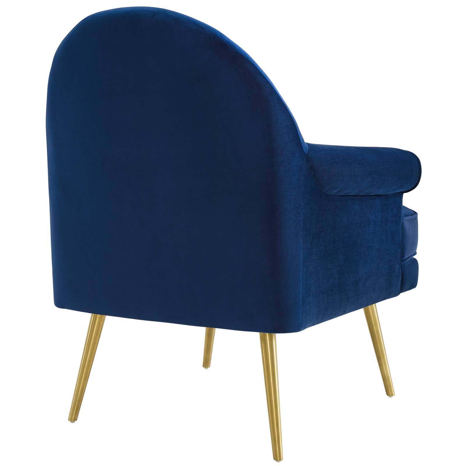 Alt View 1. Modway - Revive Tufted Button Accent Performance Velvet Armchair by Modway - Navy.